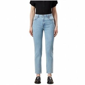 Frank & Oak The Stevie Cigarette Jean in Light Wash, High Waist, Ankle | 27